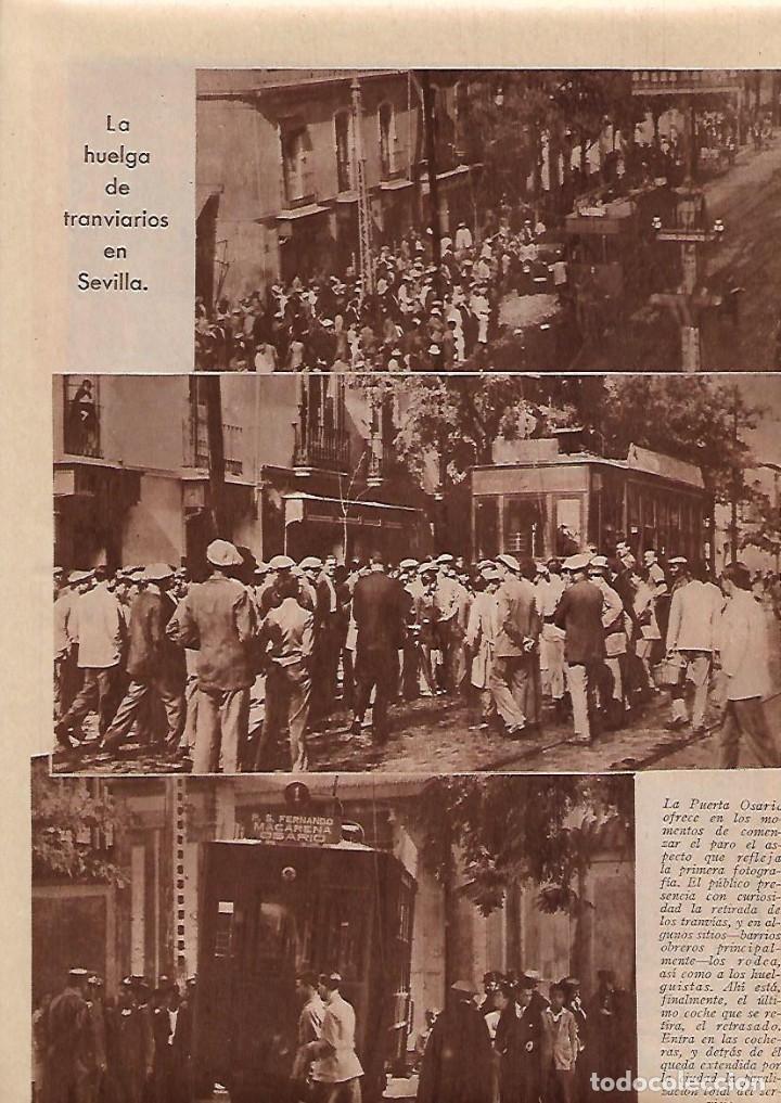 Collectionnisme: A&Ntilde;O 1931 RECORTE PRENSA HUELGA DE LOS TRANVIARIOS DE SEVILLA TRANVIA PUERTA OSARIO