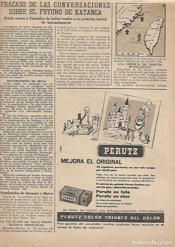 Collectionnisme: A&Ntilde;O 1962 RECORTE PRENSA PUBLICIDAD FOTOGRAFIA PELICULA PERUTZ PARKINE NEGATIVOS