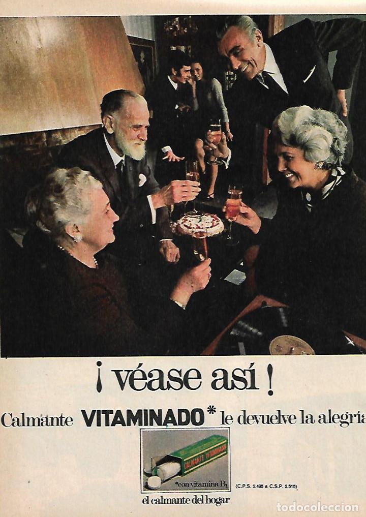 Collectionnisme: A&Ntilde;O 1969 RECORTE PRENSA PUBLICIDAD CALMANTE VITAMINADO
