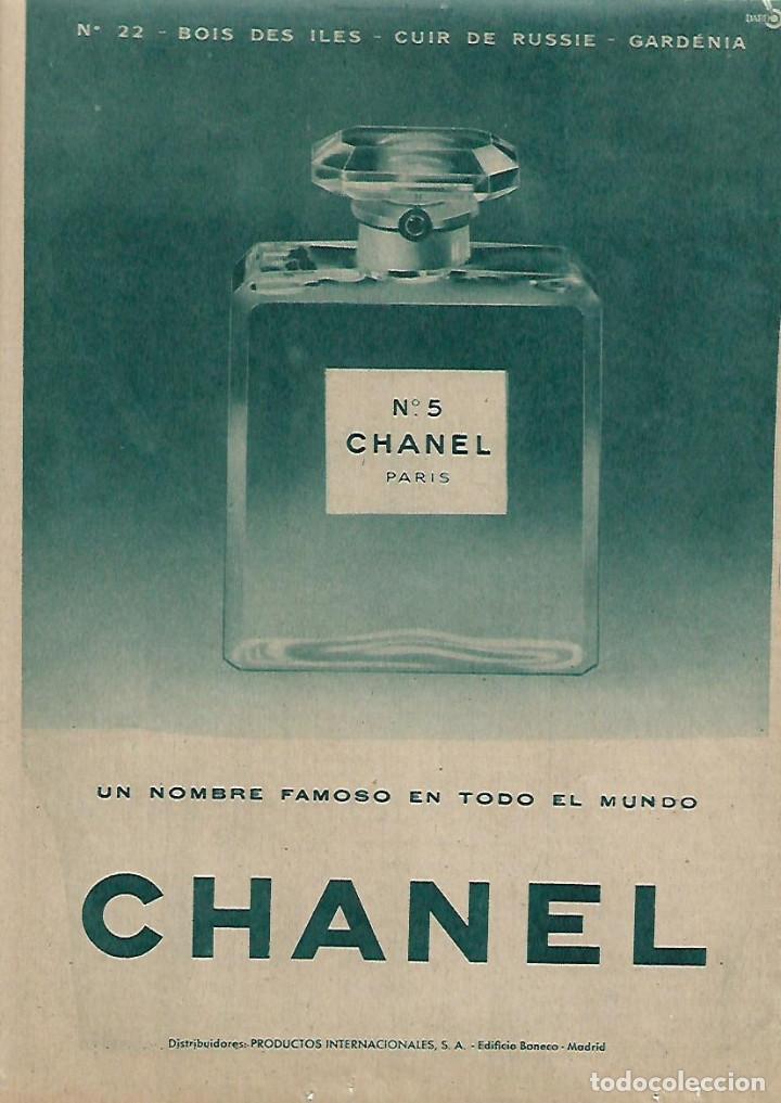 Collezionismo: A&Ntilde;O 1962 RECORTE PRENSA PUBLICIDAD PERFUME CHANEL N&ordm; 5