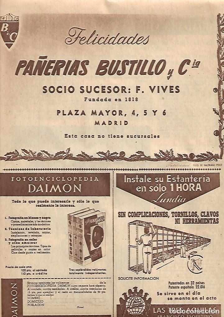 Sammelleidenschaft Papier: A&Ntilde;O 1960 RECORTE PRENSA PUBLICIDAD PA&Ntilde;ERIAS BUSTILLO SOCIO SUCESOR F VIVES