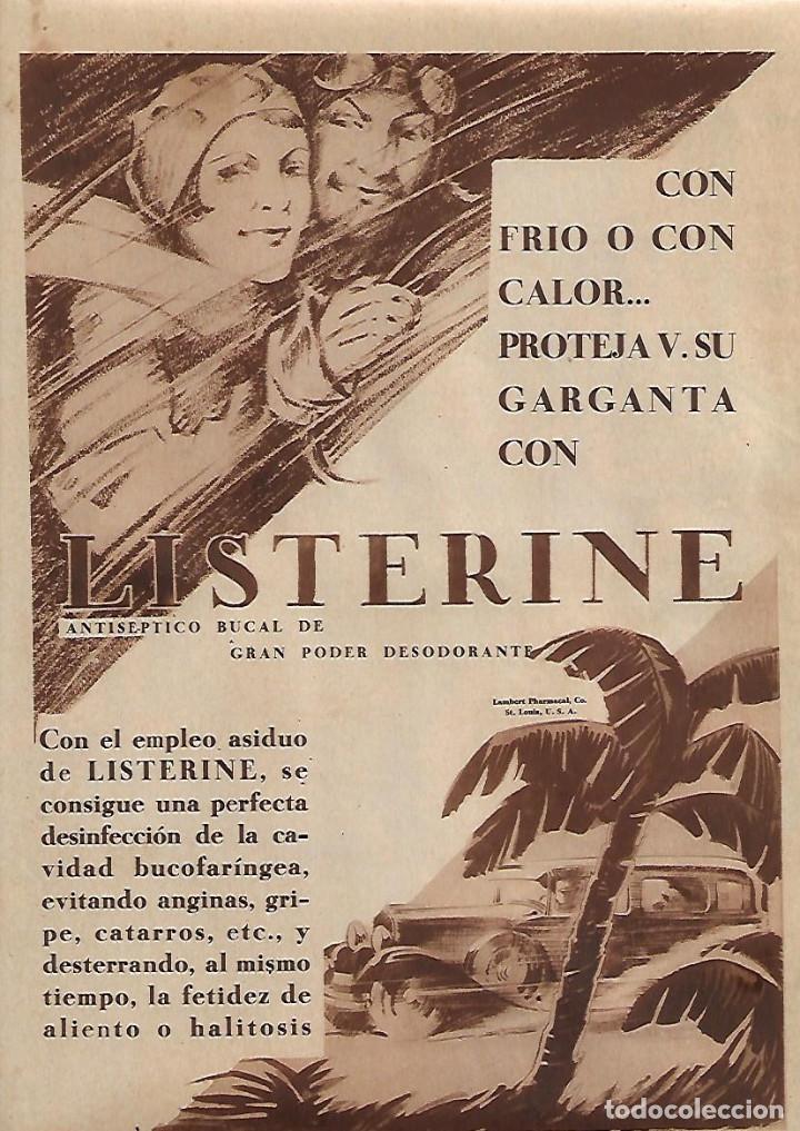 Collecting paper: A&Ntilde;O 1931 RECORTE PRENSA PUBLICIDAD LISTERINE ALIENTO PERFUMADO HALITOSIS