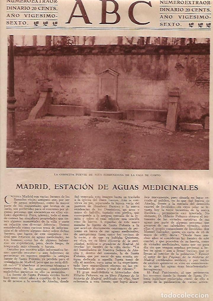 Collecting paper: A&Ntilde;O 1930 RECORTE PRENSA MADRID ESTACION AGUAS MEDICINALES FUENTE SANTA POLONIA  DE LA SALUD