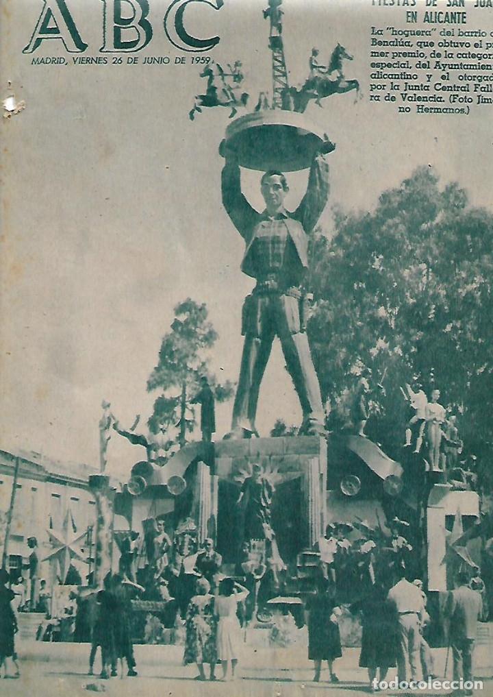 Collecting paper: A&Ntilde;O 1959 RECORTE PRENSA FIESTAS SAN JUAN ALICANTE HOGUERA DEL BARRIO DE BENALUA