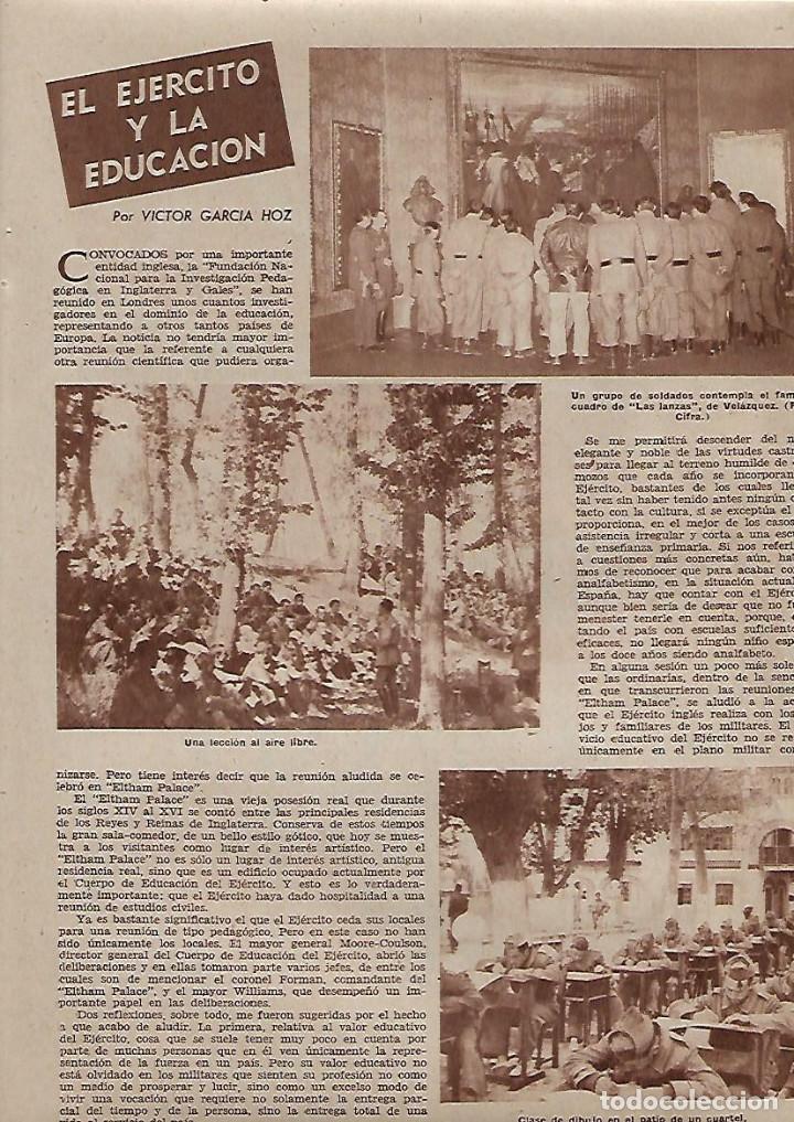 Collecting paper: A&Ntilde;O 1957 RECORTE PRENSA EL EJERCITO Y LA EDUCACION RESIDENCIA ESTUDIANTES HIJOS MILITARES SOBERANO