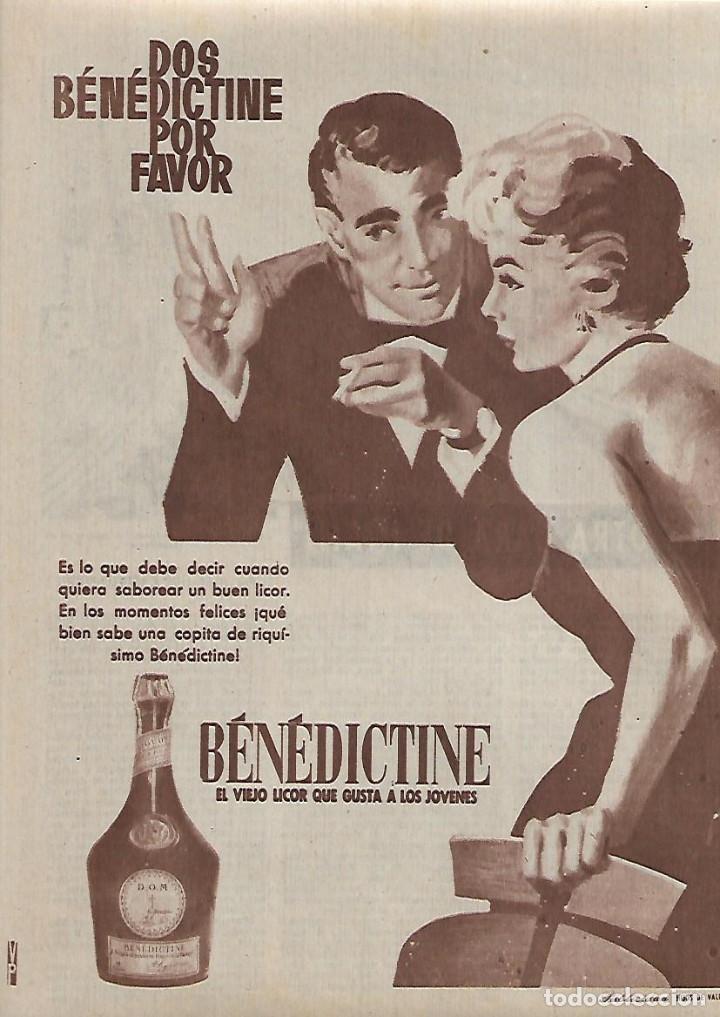Collezionismo: A&Ntilde;O 1962 RECORTE PRENSA PUBLICIDAD BEBIDAS LICOR BENEDICTINE
