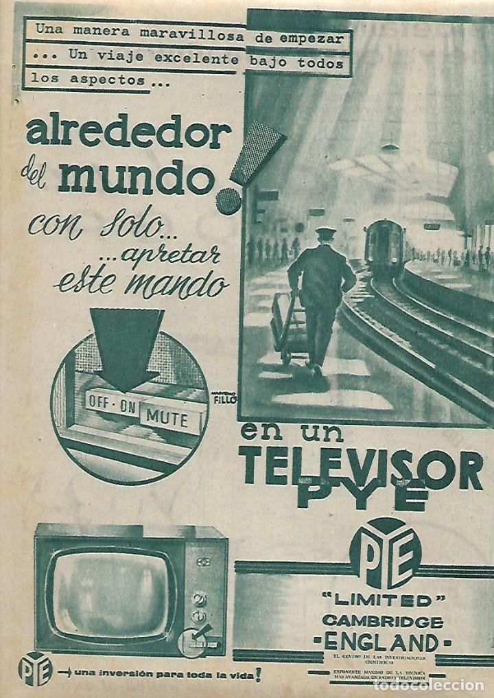 Collezionismo: A&Ntilde;O 1962 RECORTE PRENSA PUBLICIDAD TELEVISOR PYE
