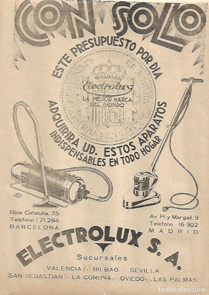 Coleccionismo: A&Ntilde;O 1930 RECORTE PRENSA PUBLICIDAD ELECTROLUX