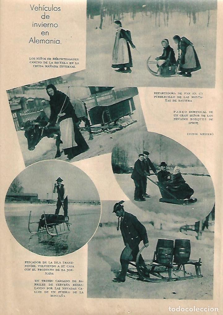 Collectionnisme: A&Ntilde;O 1930 RECORTE PRENSA VEHICULOS DE INVIERNO EN ALEMANIA TRINEO REPARTO DE PAN BARRILES CERVEZA