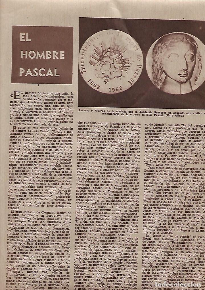 Coleccionismo: A&Ntilde;O 1962 RECORTE PRENSA PUBLICIDAD JABON 24 PERFUMERIA GAL EL HOMBRE PASCAL