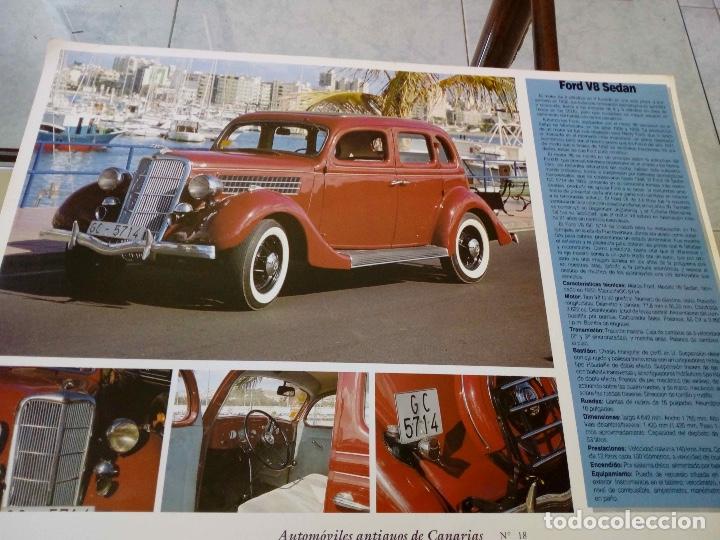Coleccionismo: L&aacute;minas Ford V8 Sedan. Autom&oacute;viles Antiguos de Canarias. L&aacute;minas 18