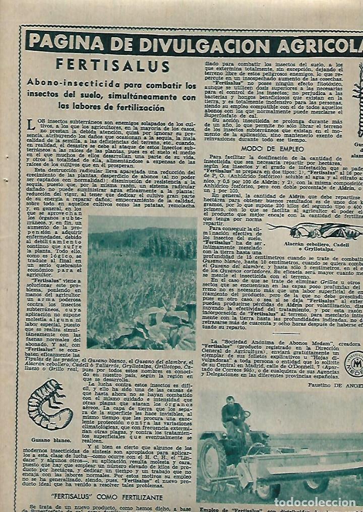 Collectionnisme: A&Ntilde;O 1962 RECORTE PRENSA PUBLICIDAD FERTISALUS ABONO INSECTICIDA AGRICULTURA