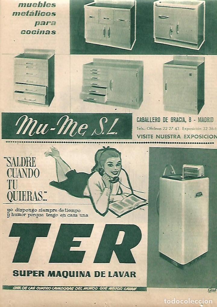 Collecting paper: A&Ntilde;O 1957 RECORTE PRENSA PUBLICIDAD ELECTRODOMESTICOS LAVADORA TER MAQUINA DE LAVAR