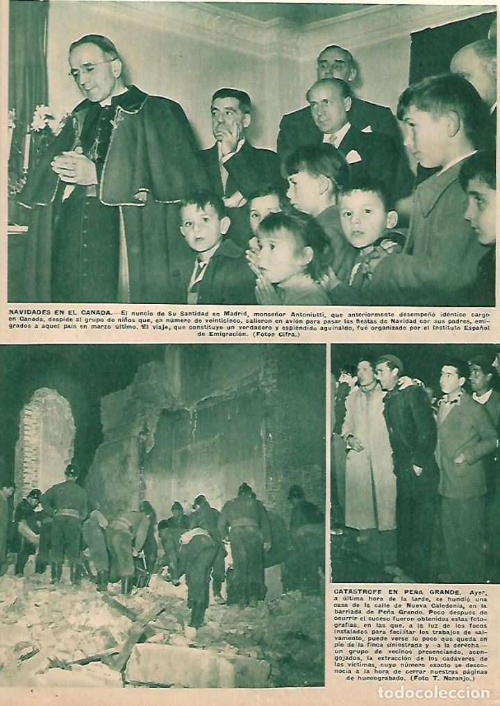 Collecting paper: A&Ntilde;O 1957 RECORTE PRENSA CATASTROFE EN PE&Ntilde;A GRANDE HUNDIMIENTO CASA CALLE NUEVA CALEDONIA