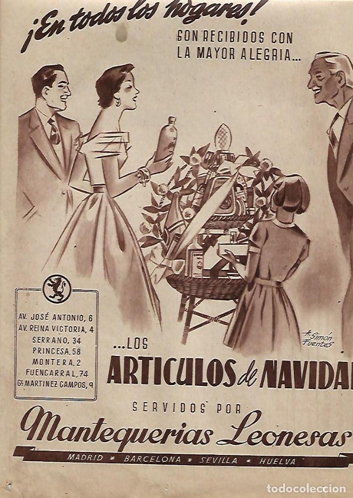 Sammelleidenschaft Papier: A&Ntilde;O 1957 RECORTE PRENSA PUBLICIDAD MANTEQUERIAS LEONESAS ARTICULOS DE NAVIDAD