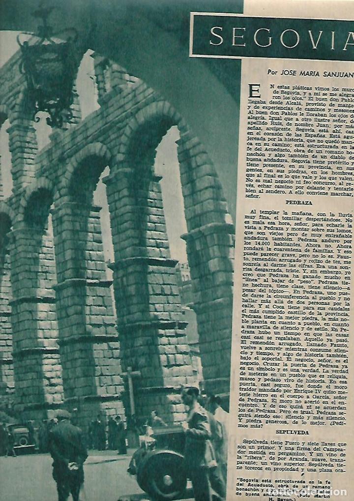 Colecionismo: A&Ntilde;O 1962 RECORTE PRENSA SEGOVIA PEDRAZA TUREGANO CUELLAR CASTILLO DE COCA