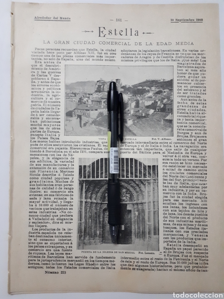 Coleccionismo: Estella. La gran ciudad comercial de la edad media. 1903