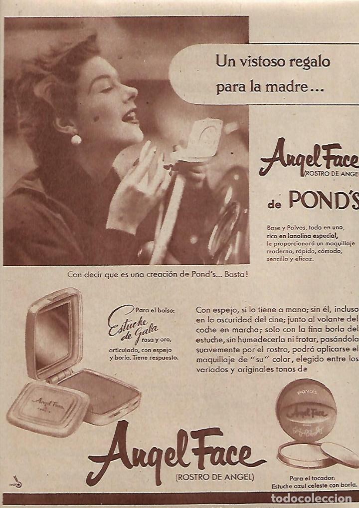 Collecting paper: A&Ntilde;O 1958 RECORTE PRENSA PUBLICIDAD COSMETICA MAQUILLAJE ANGEL FACE DE POND`S PONDS