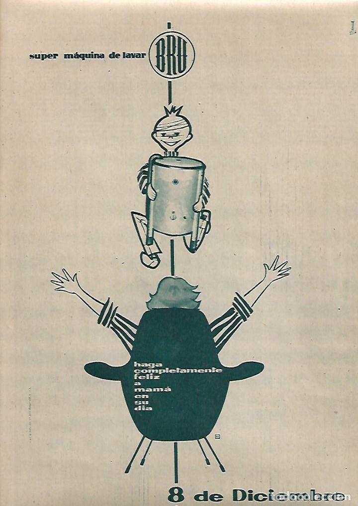 Collectionnisme: A&Ntilde;O 1958 RECORTE PRENSA ELECTRODOMESTICOS LAVADORA BRU