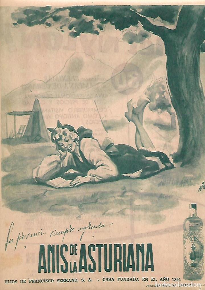 Collectionnisme: A&Ntilde;O 1959 RECORTE PRENSA PUBLICIDAD BEBIDAS ANIS DE LA ASTURIANA HIJOS FRANCISCO SERRANO