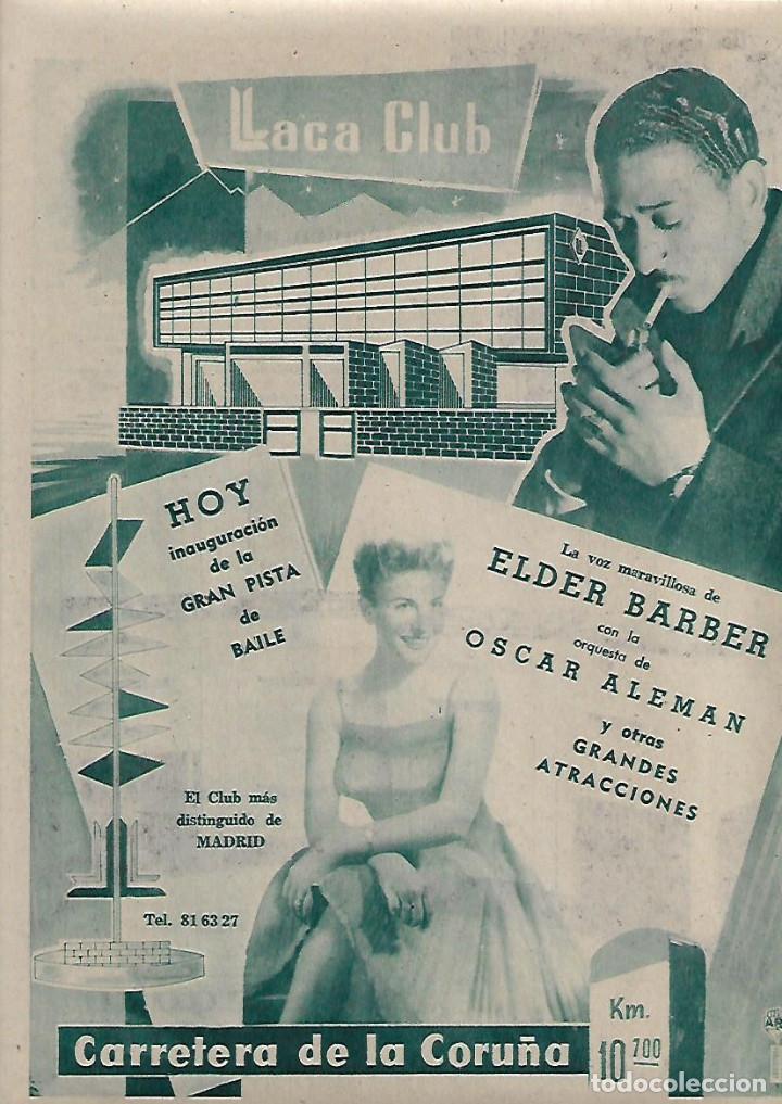 Collectionnisme: A&Ntilde;O 1959 RECORTE PRENSA PUBLICIDAD SALA DE FIESTAS LLACA CLUB BAILE ESPECTACULO ELDER BARBER