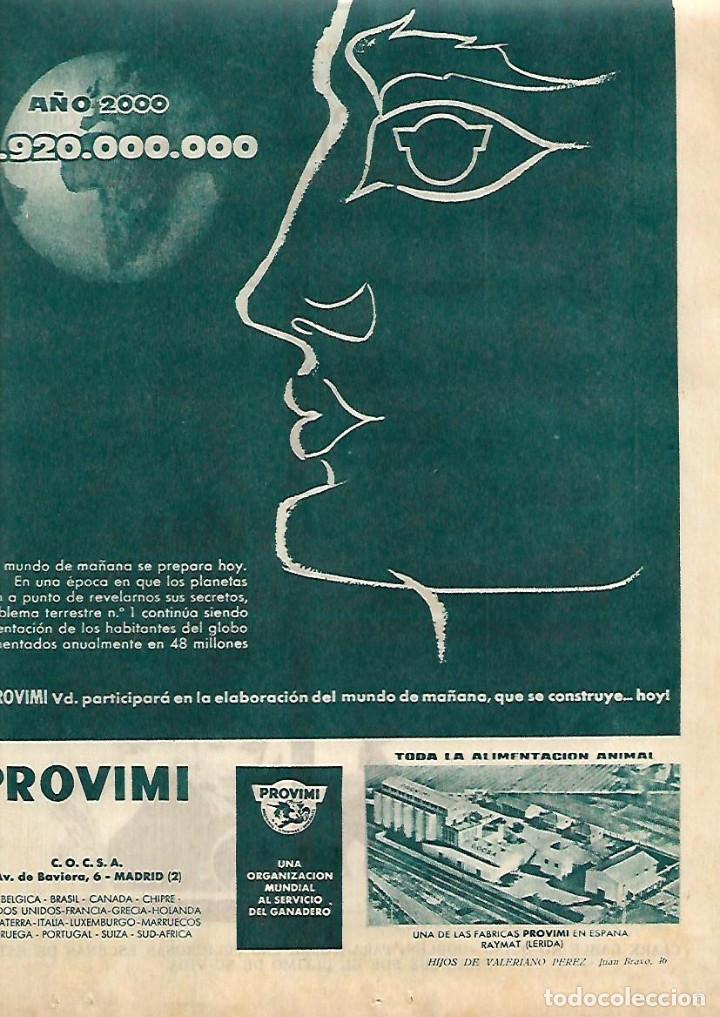 Collectionnisme: A&Ntilde;O 1962 RECORTE PRENSA PUBLICIDAD PROVIMI ALIMENTACION ANIMAL FABRICA RAYMAT LERIDA LLEIDA