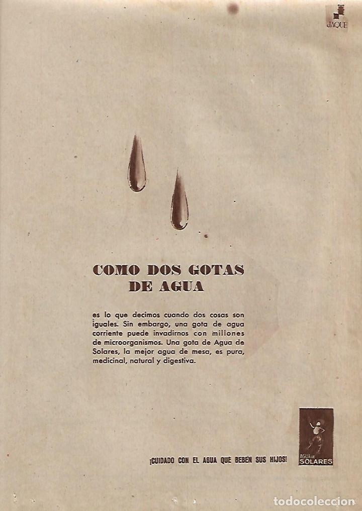 Sammelleidenschaft Papier: A&Ntilde;O 1959 RECORTE PRENSA PUBLICIDAD AGUA DE SOLARES AGUA DE MESA