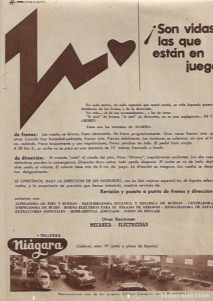 Sammelleidenschaft Papier: A&Ntilde;O 1959 RECORTE PRENSA PUBLICIDAD TALLERES NIAGARA TALLER MECANICA COCHES ELECTRICIDAD