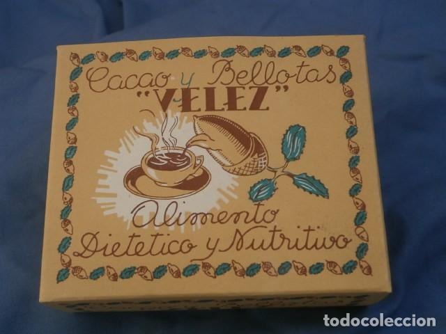 Coleccionismo: caja cacao y bellotas velez cacao caja antigua a&ntilde;os 40 50 leon caja vacia
