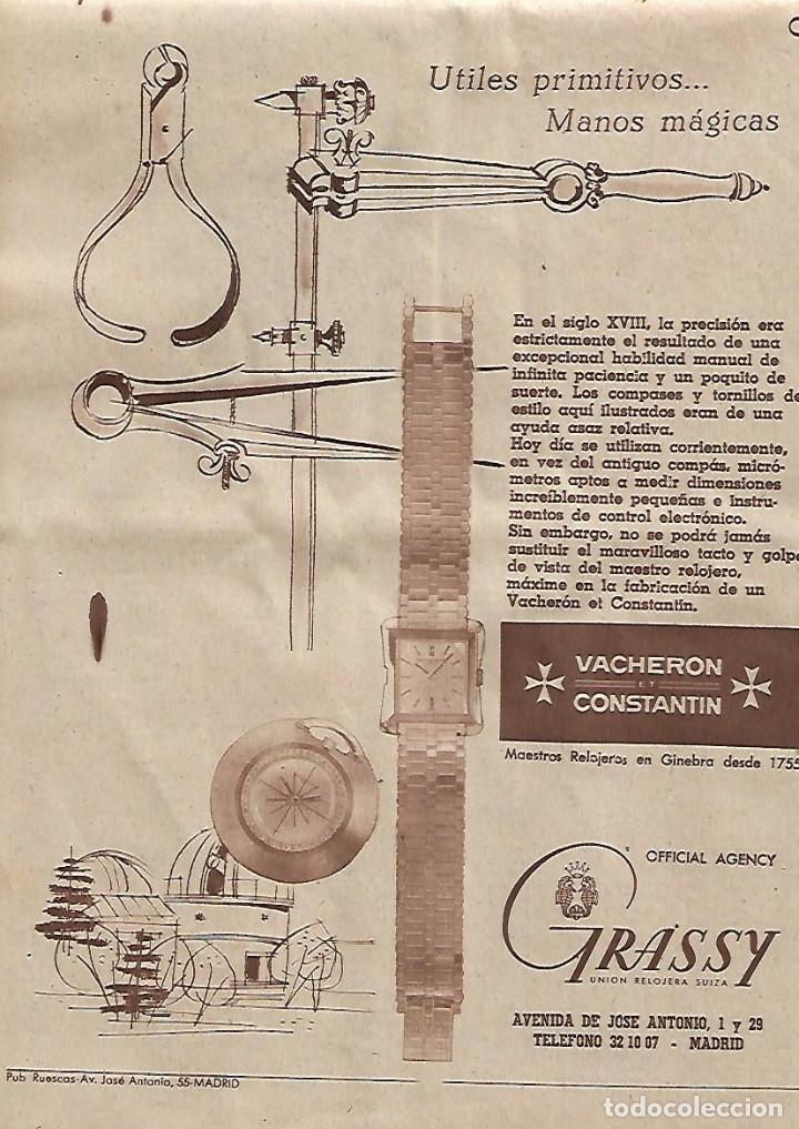 Collezionismo: A&Ntilde;O 1959 RECORTE PRENSA PUBLICIDAD RELOJ GRASSY