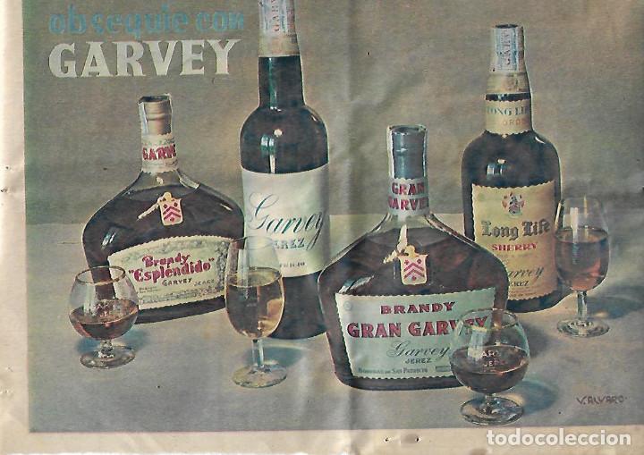 Sammelleidenschaft Papier: A&Ntilde;O 1959 RECORTE PRENSA PUBLICIDAD BEBIDAS GARVEY BRANDY ESPLENDIDO GRAN GARVEY JEREZ SHERRY
