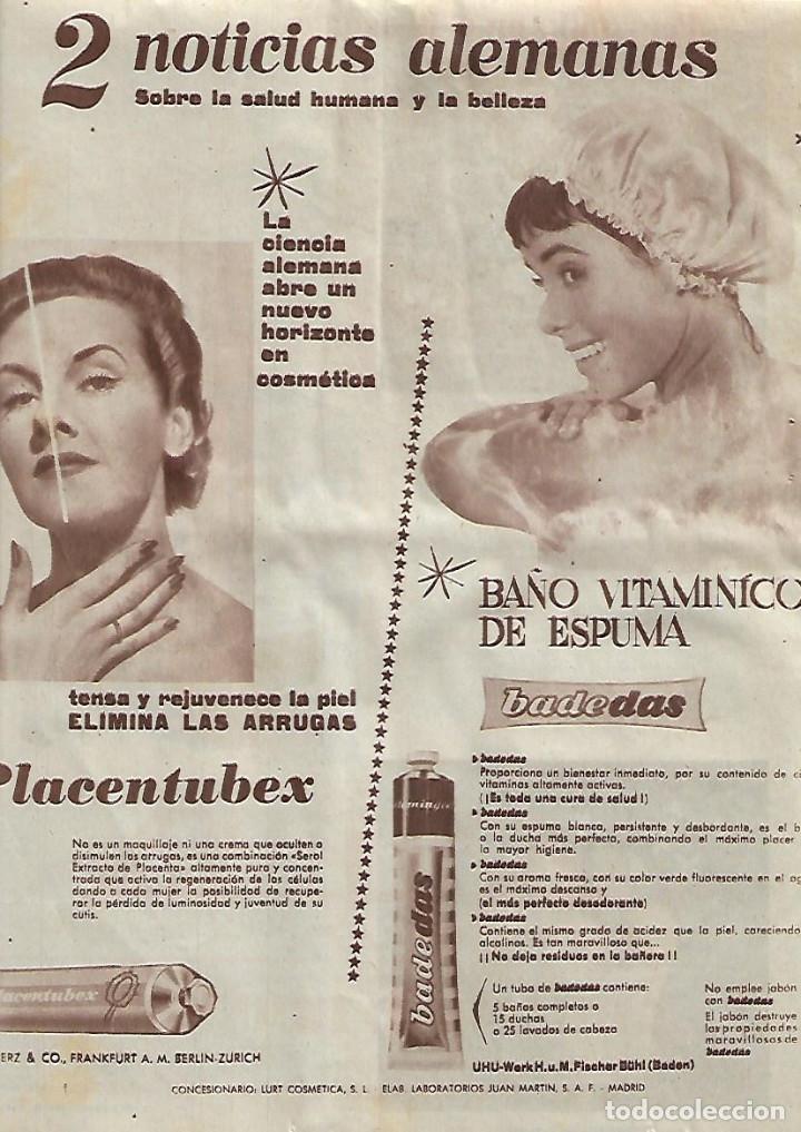 Collecting paper: A&Ntilde;O 1959 RECORTE PRENSA PUBLICIDAD BA&Ntilde;O VITAMINICO DE ESPUMA CREMA JABON BADEDAS