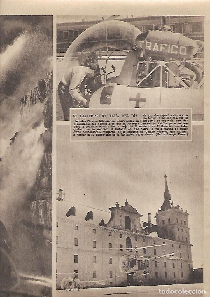 Collezionismo: A&Ntilde;O 1963 RECORTE PRENSA SANIDAD HELICOPTERO DE URGENCIA TRAFICO