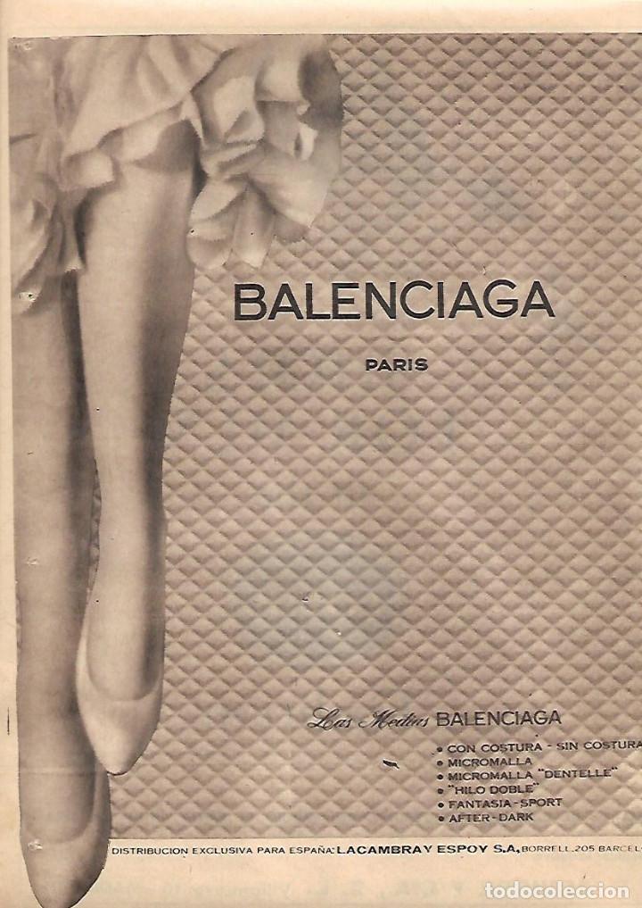 Sammelleidenschaft Papier: A&Ntilde;O 1963 RECORTE PRENSA PUBLICIDAD MEDIAS BALENCIAGA CALZADO SHOES FOR MEN LOTUS AGUIRRE Y CIA
