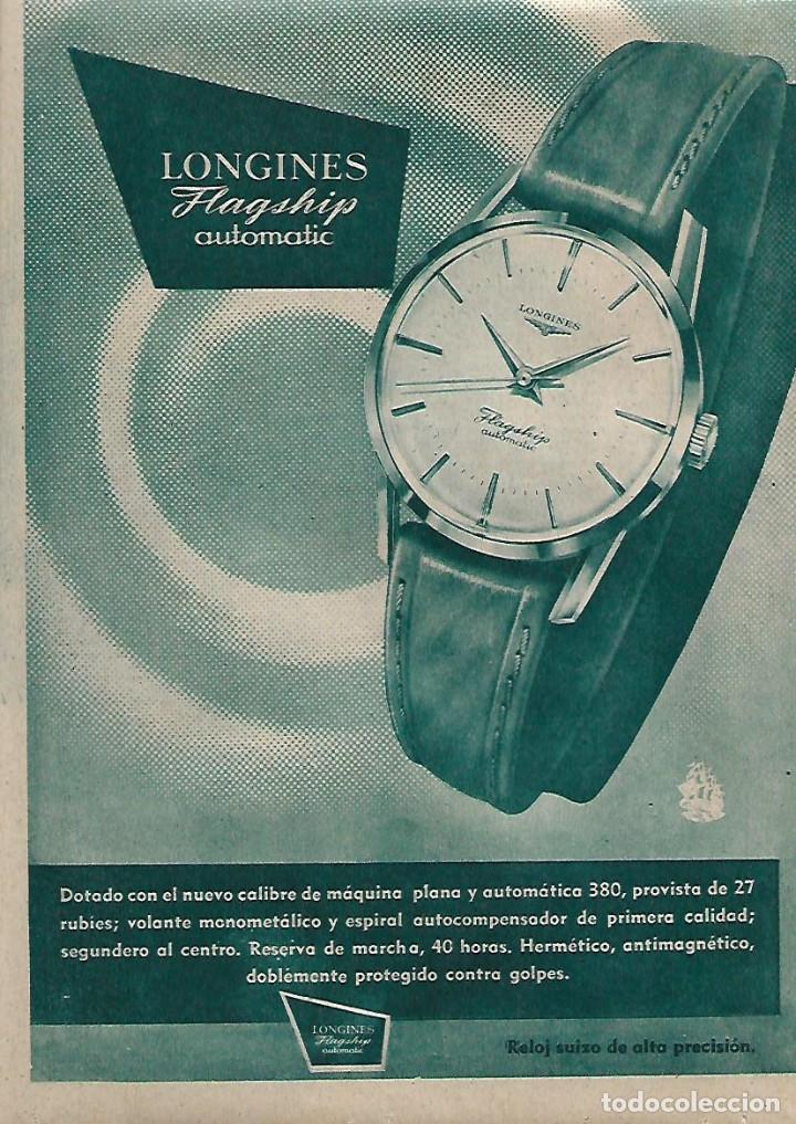 Collezionismo: A&Ntilde;O 1960 RECORTE PRENSA PUBLICIDAD RELOJ LONGINES