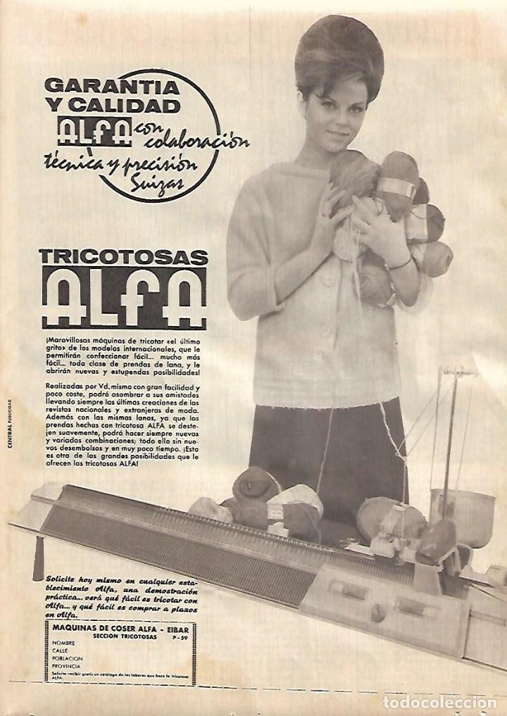 Coleccionismo: A&Ntilde;O 1963 RECORTE PRENSA PUBLICIDAD TRICOTOSAS ALFA MAQUINA DE TRICOTAR