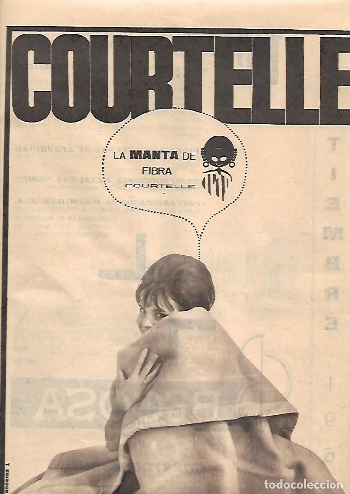 Collectionnisme: A&Ntilde;O 1963 RECORTE PRENSA PUBLICIDAD MANTA DE FIBRA COURTELLE