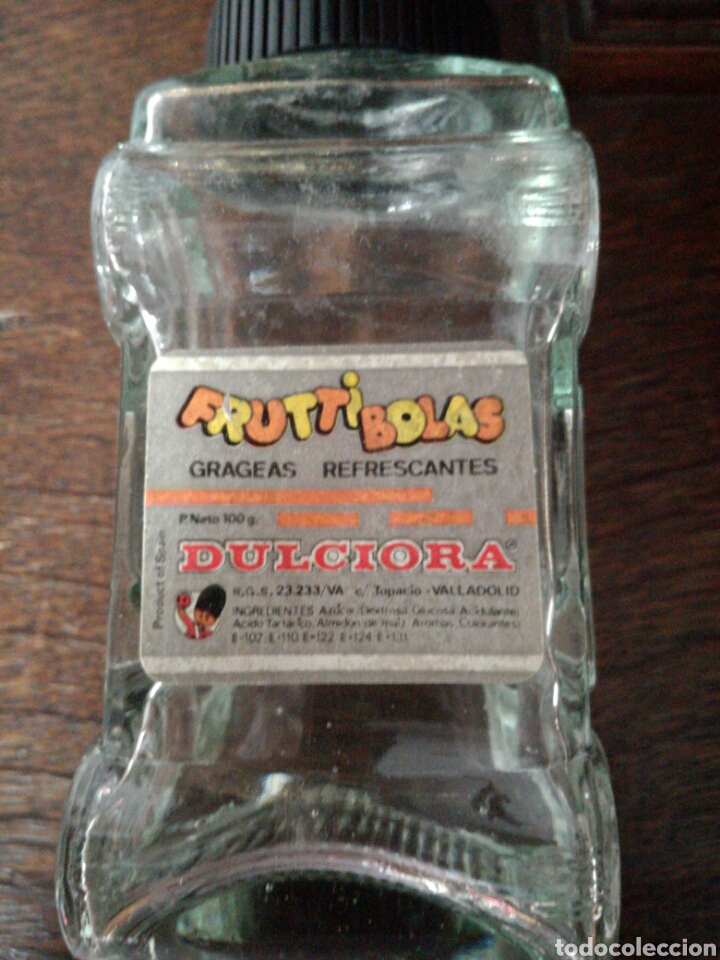 Coleccionismo: Envase cristal grageas Frutti bolas de Dulciora - Foto 3