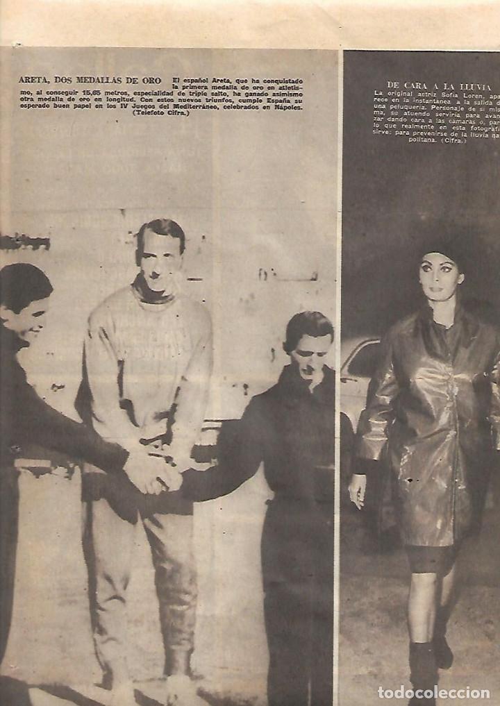 Sammelleidenschaft Papier: A&Ntilde;O 1963 RECORTE PRENSA DEPORTES ATLETISMO ARETA DOS MEDALLAS ORO LONGITUD TRIPLE SALTO