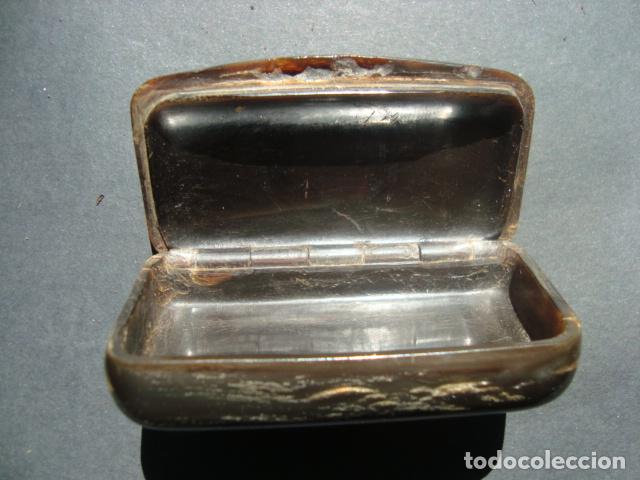 Coleccionismo: Tabaquera o caja de rape con incrustaciones de nacar - Foto 2