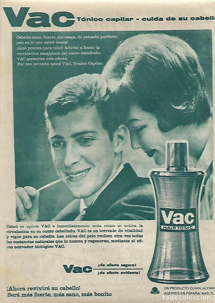 Colecionismo: A&Ntilde;O 1960 RECORTE PRENSA PUBLICIDAD TONICO CAPILAR VAC CABELLO HAIR TONIC