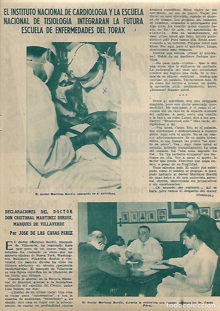 Sammelleidenschaft Papier: A&Ntilde;O 1958  MEDICINA INSTITUTO NACIONAL CARDIOLOGIA ESCUELA TISIOLOGIA TORAX DOCTOR MARTINEZ BORDIU