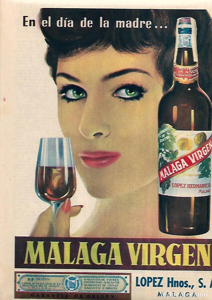 Sammelleidenschaft Papier: A&Ntilde;O 1958 RECORTE PRENSA PUBLICIDAD BEBIDAS MALAGA VIRGEN LOPEZ HERMANOS