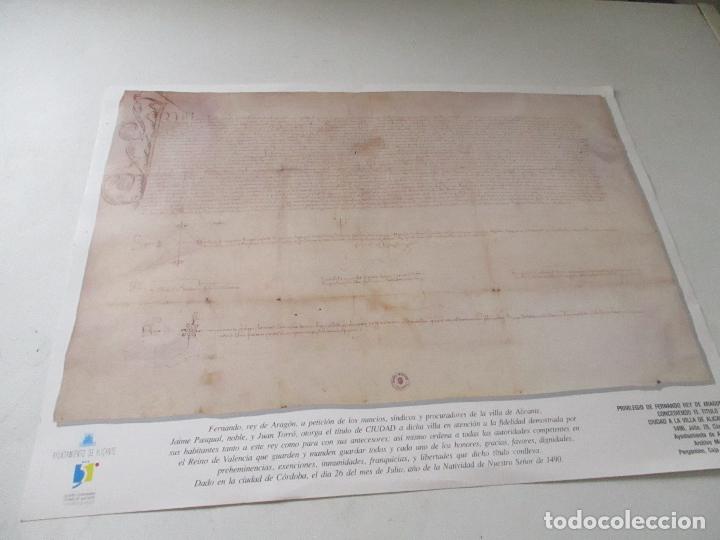 Collezionismo: L&Aacute;MINA IMPRESA DE:35 X 45 CM.-  PRIVILEGIO DE FERNANDO REY DE ARAG&Oacute;N, COCEDIENDO EL TITULO DE -