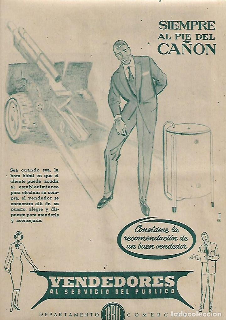 Collectionnisme: A&Ntilde;O 1958 RECORTE PRENSA PUBLICIDAD DEPARTAMENTO COMERCIAL BRU VENDEDORES