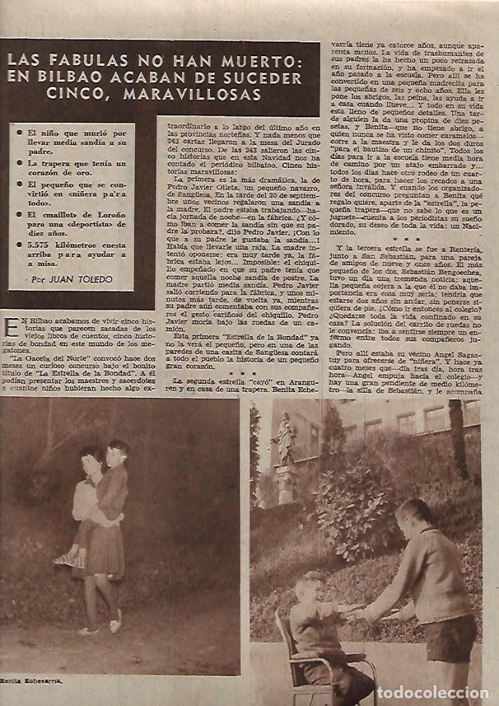 Collectionnisme: A&Ntilde;O 1962 RECORTE PRENSA BILBAO FABULAS BENITA ECHEVARRIA MELCHOR UGALDE BLANCA LOPEZ PANTOJA