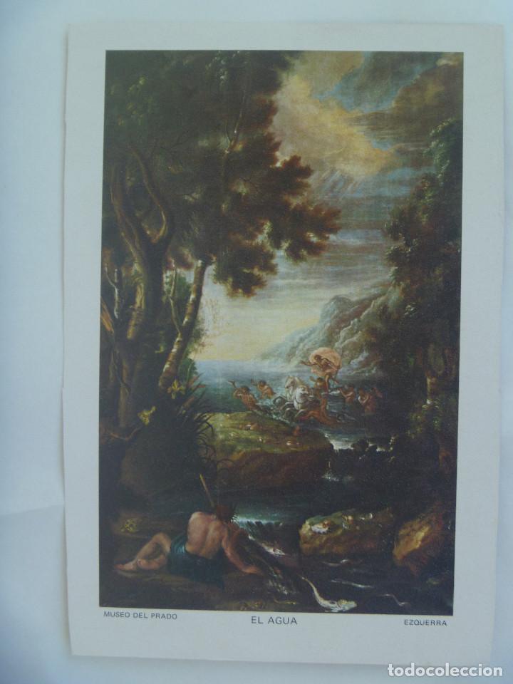 Coleccionismo: LAMINA DE PINTURA DE EZQUERRA, EL AGUA. MUSEO DEL PRADO. REGALO LABORATORIOS MADE . 16,5 x 24 CM