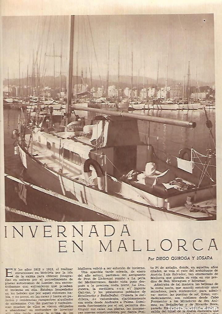 Coleccionismo: A&Ntilde;O 1963 RECORTE PRENSA MALLORCA CALA SANTANY CALA MOLINS MIRADOR DE SES ANIMES CALA FIGUERA
