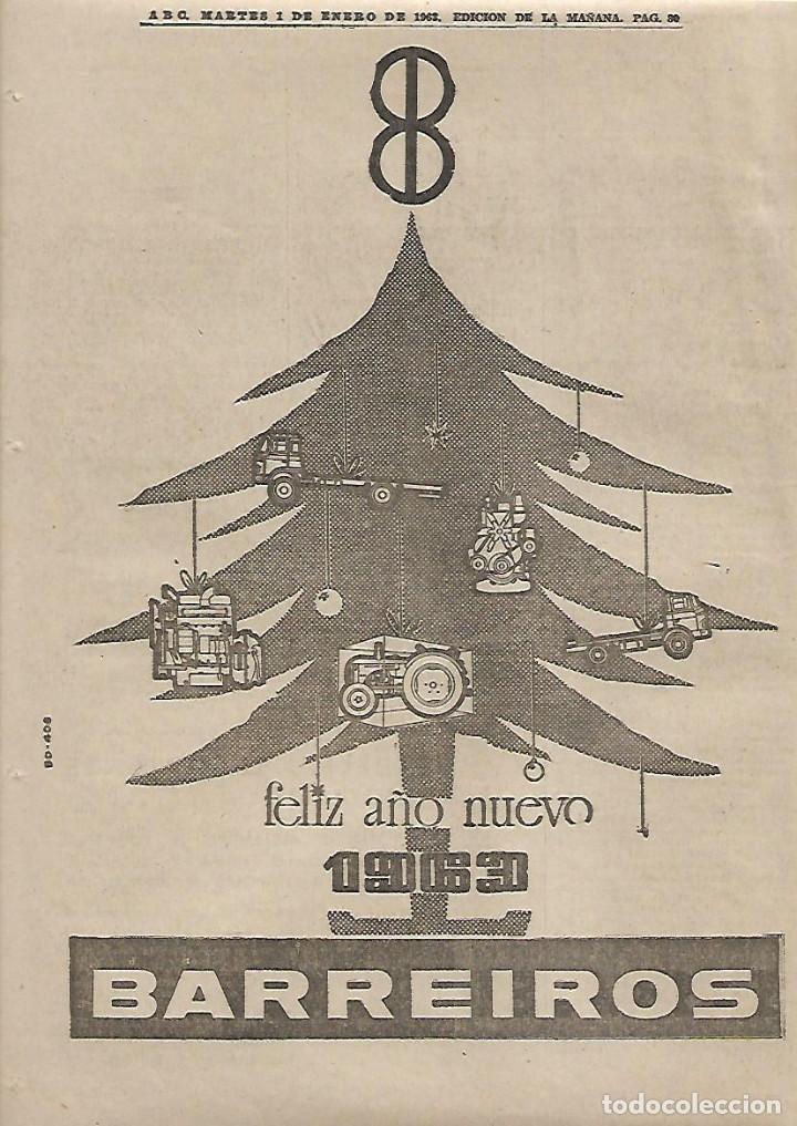 Sammelleidenschaft Papier: A&Ntilde;O 1963 RECORTE PRENSA PUBLICIDAD BARREIROS CAMION TRANSPORTE FELICITACION A&Ntilde;O NUEVO