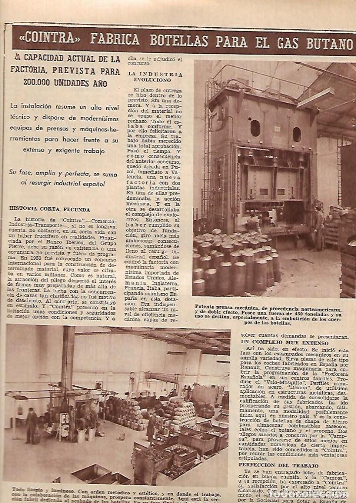Collectionnisme: A&Ntilde;O 1957 RECORTE PRENSA COINTRA FABRICA DE BOTELLAS PARA GAS BUTANO BOMBONAS